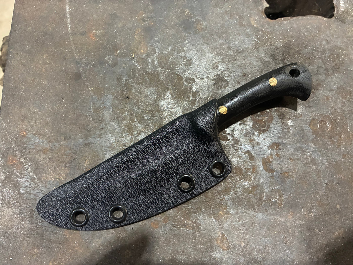 Kard Shard, Three Finger Grip, Black Micarta with Lanyard Hole