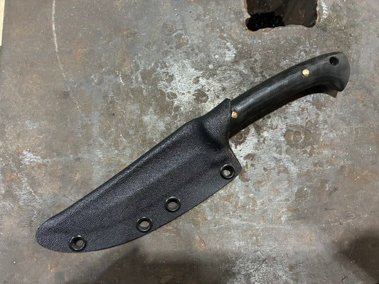 Four Finger Kard, Black Micarta, with Lanyard Hole