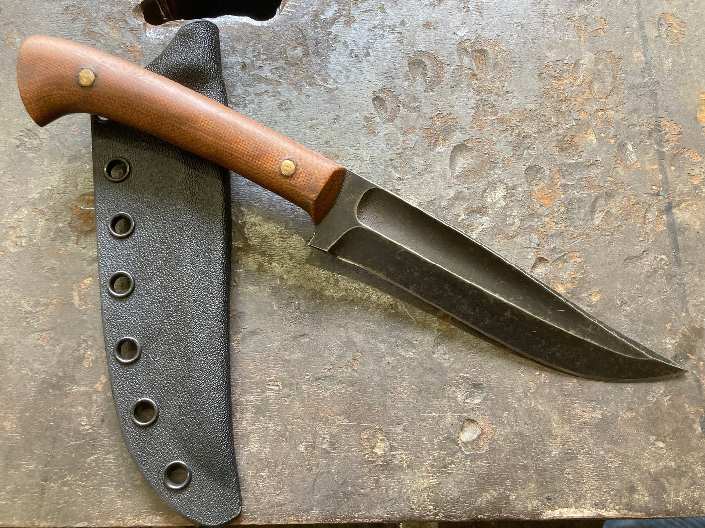 “Big boi” large four finger kard, natural micarta