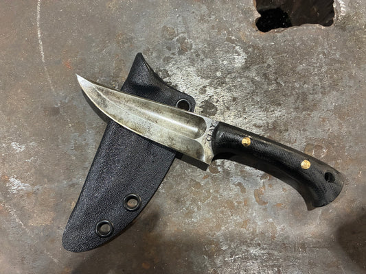 Kard Shard, Three Finger Grip, Black Micarta with Lanyard Hole