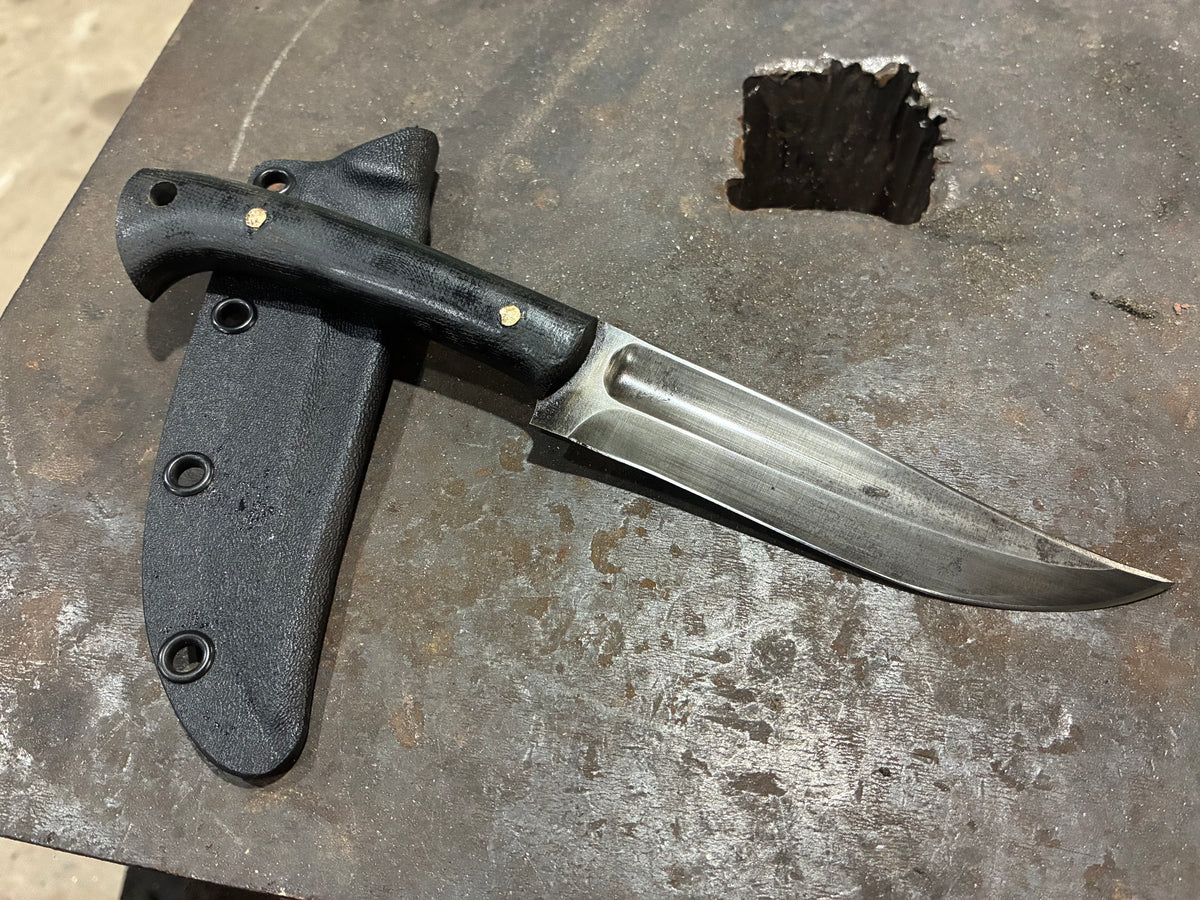 “Big Boi” Four Finger Kard, Black Micarta, with Lanyard Hole