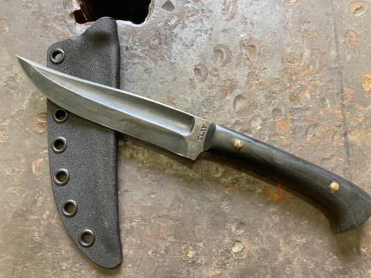 “Big boi” large four finger kard, black micarta