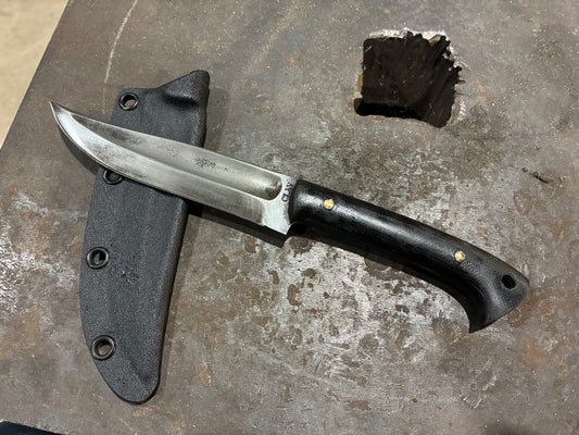 “Big Boi” Four Finger Kard, Black Micarta, with Lanyard Hole